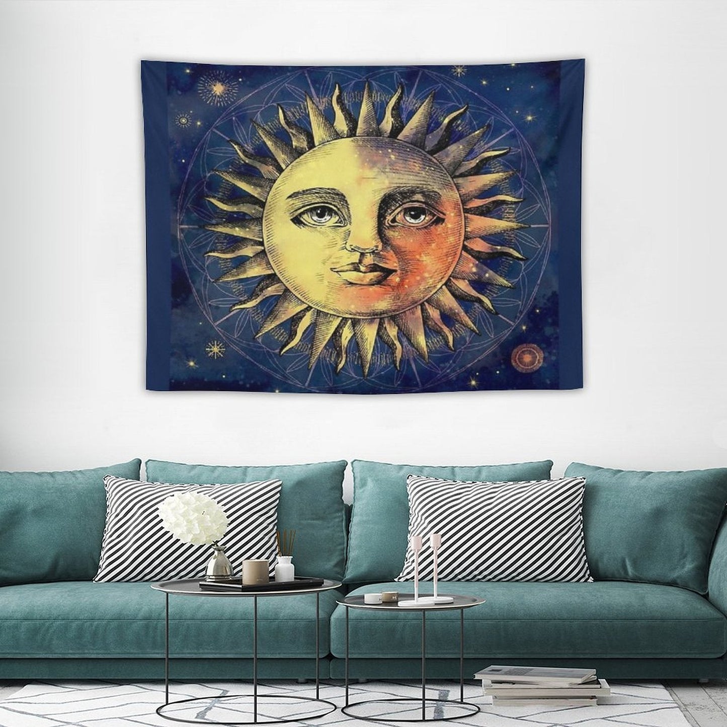 Celestial Antique Sun & Sky Tapestry