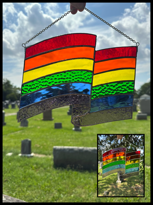 Pride Flag - Handmade Stained Glass