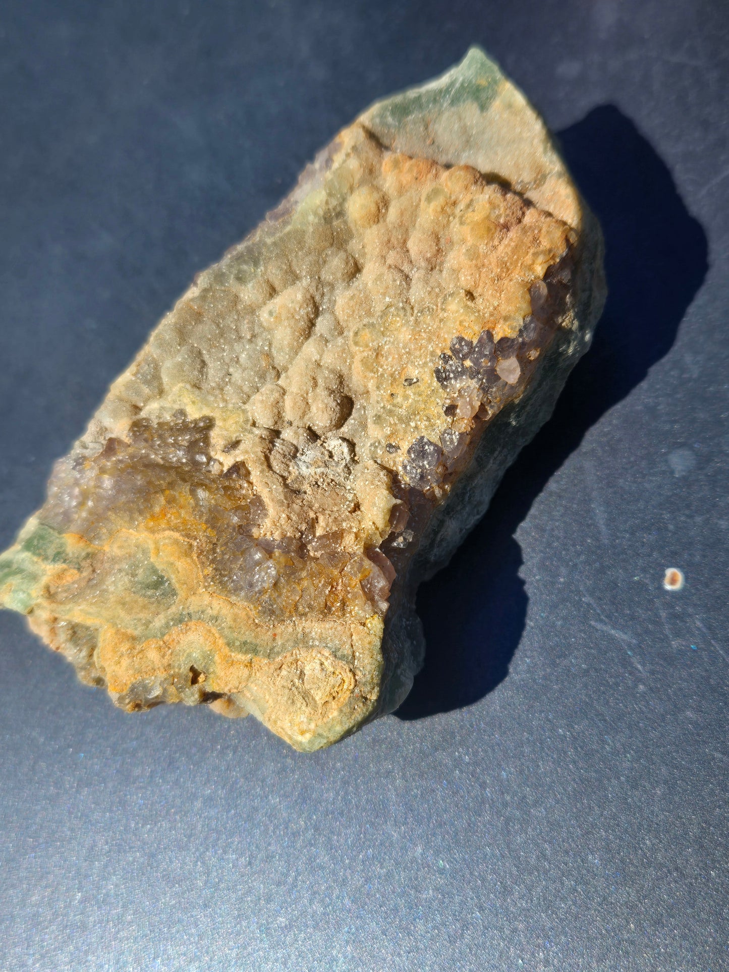 Fluorite on amethyst