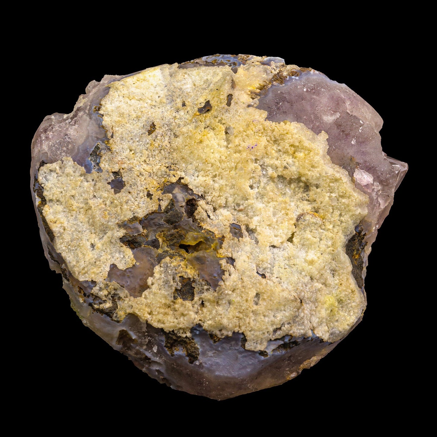 Fluorite On Amethyst Rare Natural mineral Specimen # B 6882