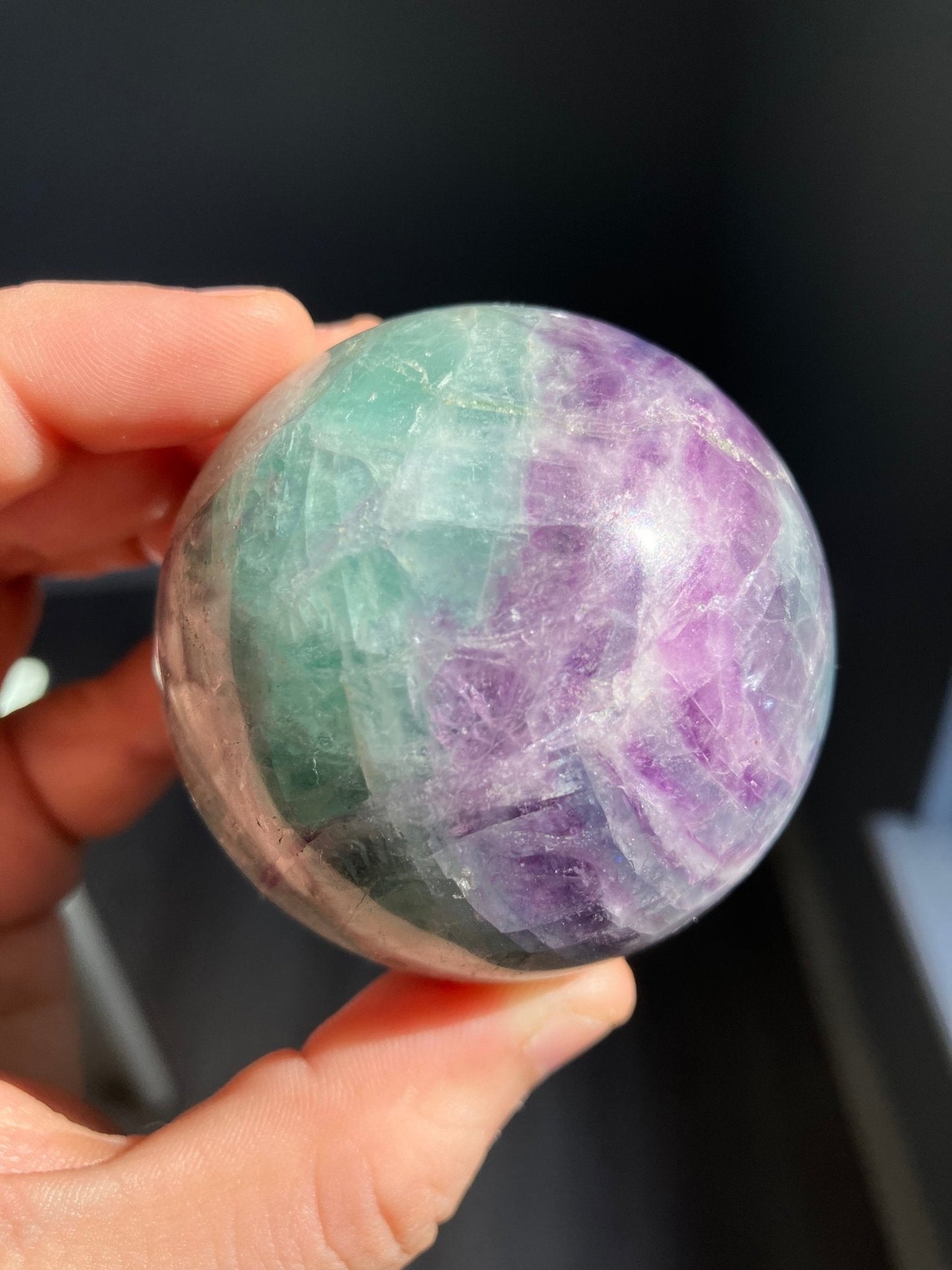Pastel Rainbow Fluorite Sphere – 57mm