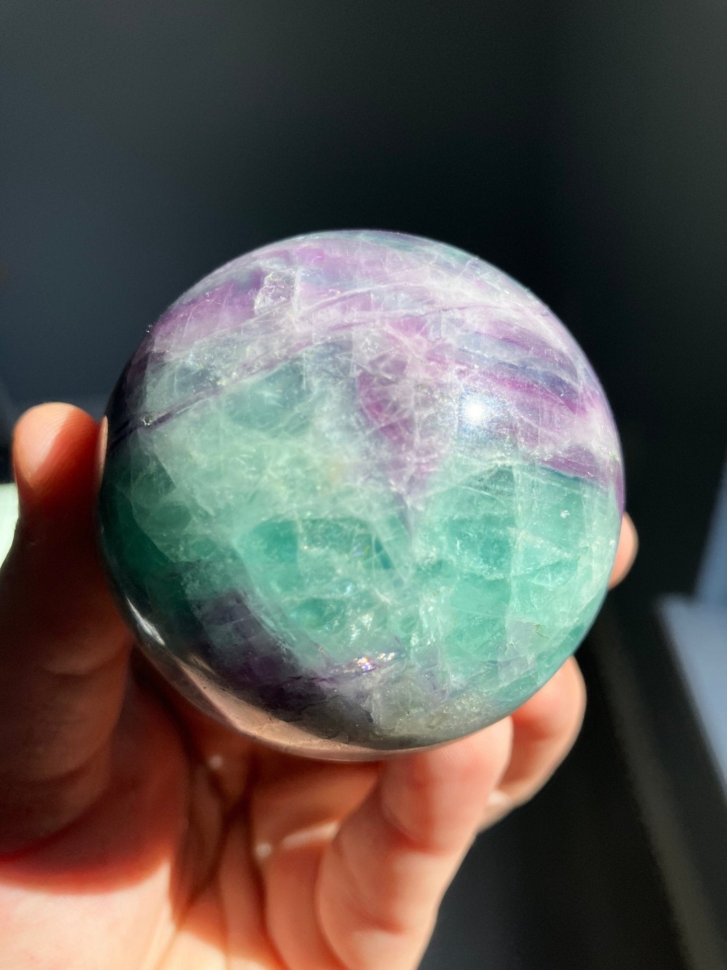 Pastel Rainbow Fluorite Sphere – 57mm