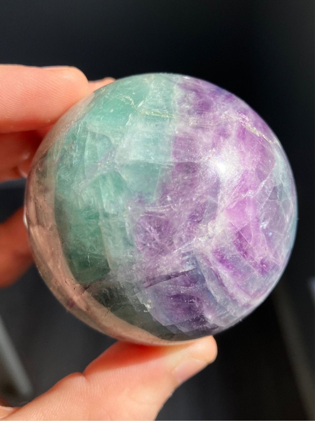 Pastel Rainbow Fluorite Sphere – 57mm