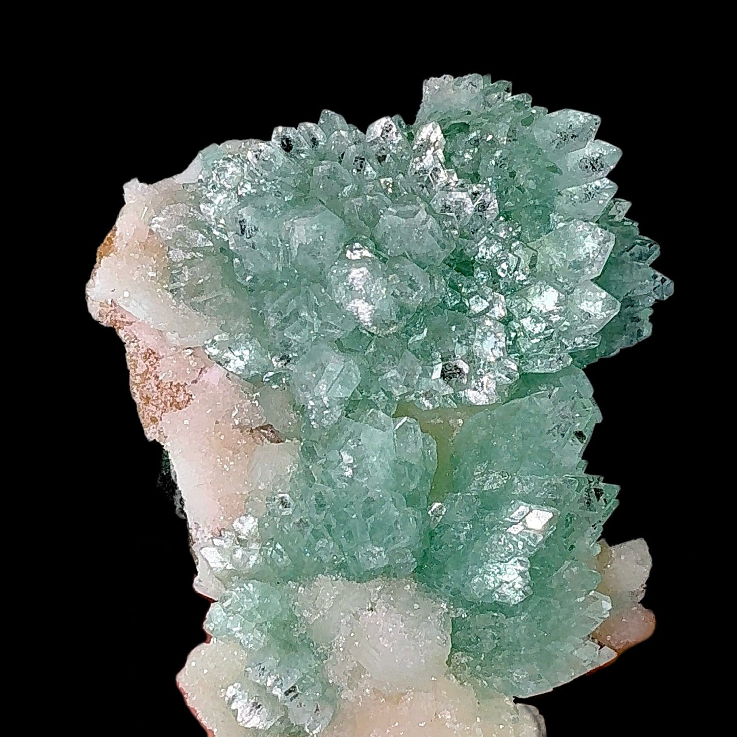 Gemmy Green Apophyllite with Stilbite | High Quality Mineral | Indian Mineral | Superb Minerals | Collectors Piece | Minerals | Specimen