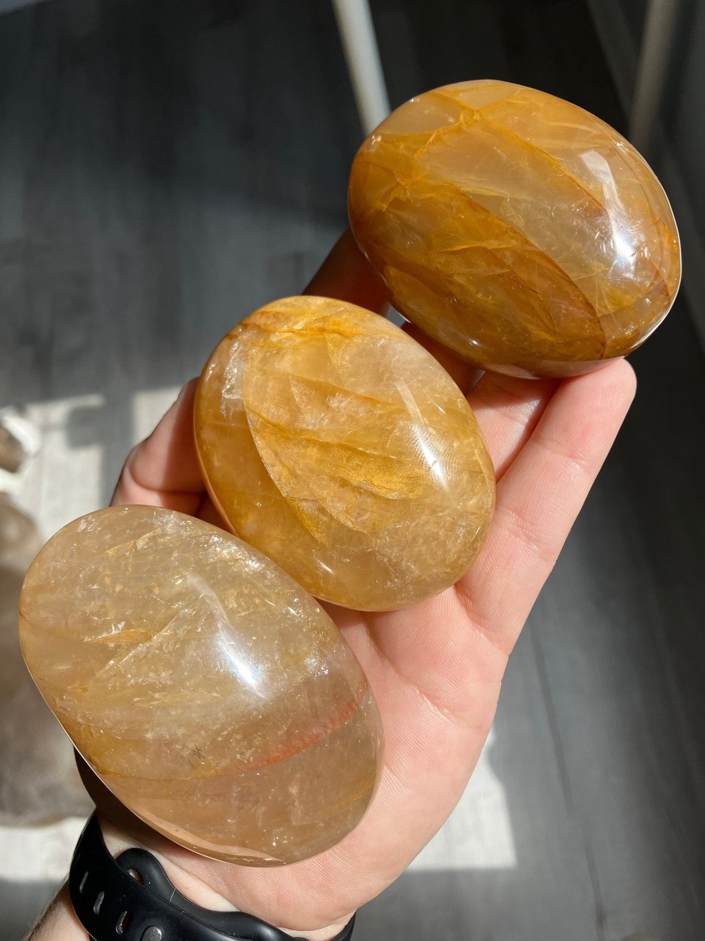 Golden Healer Palm Stone – 2.75” x 2”