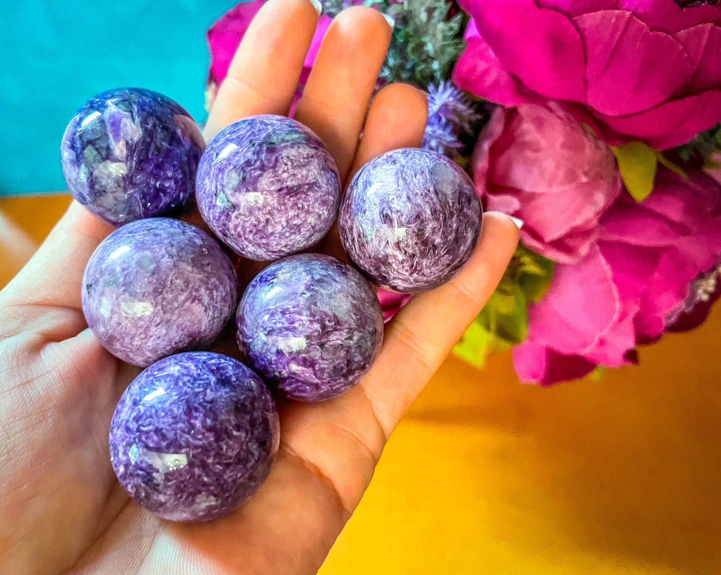 1 1/4" Charoite Spheres