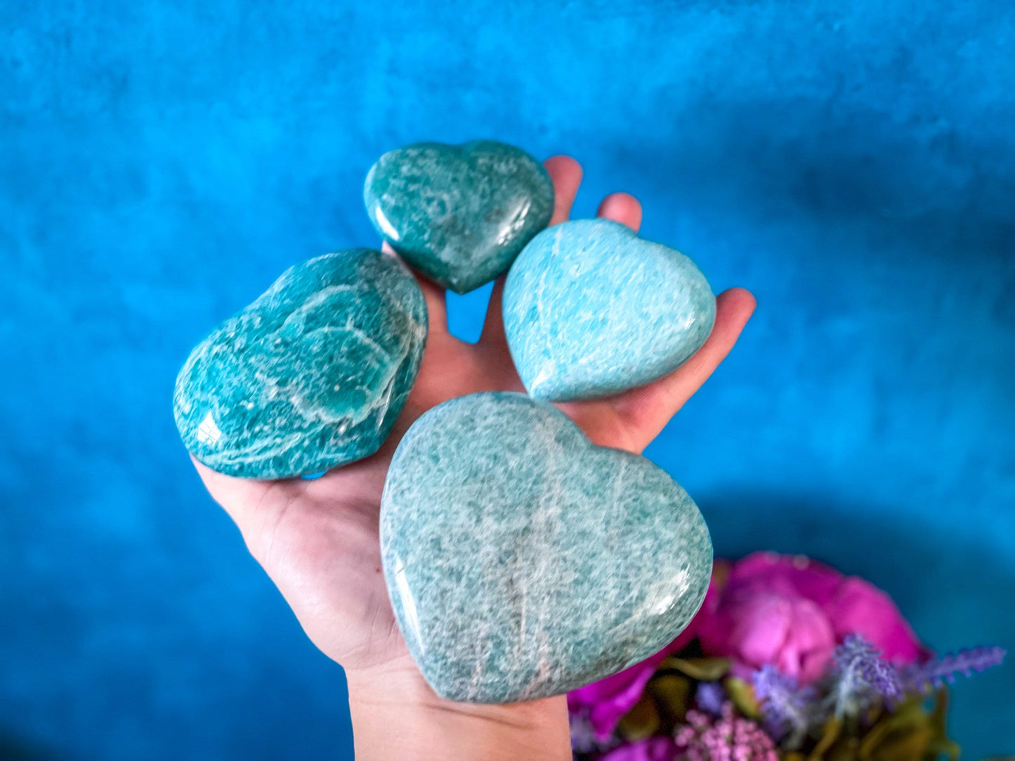 Amazonite Hearts