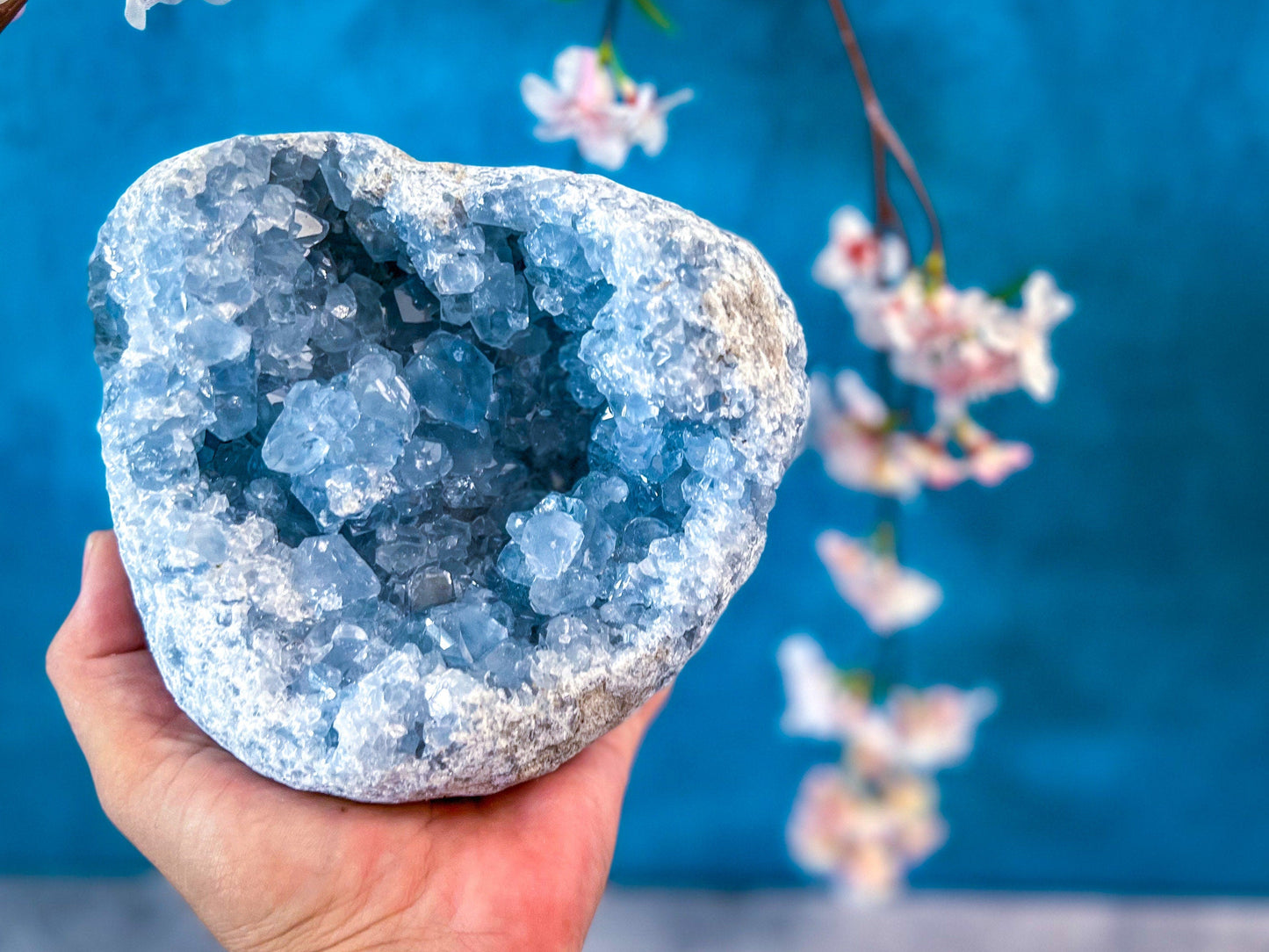 Raw CELESTITE Geodes 3 - 5 1/2 lbs
