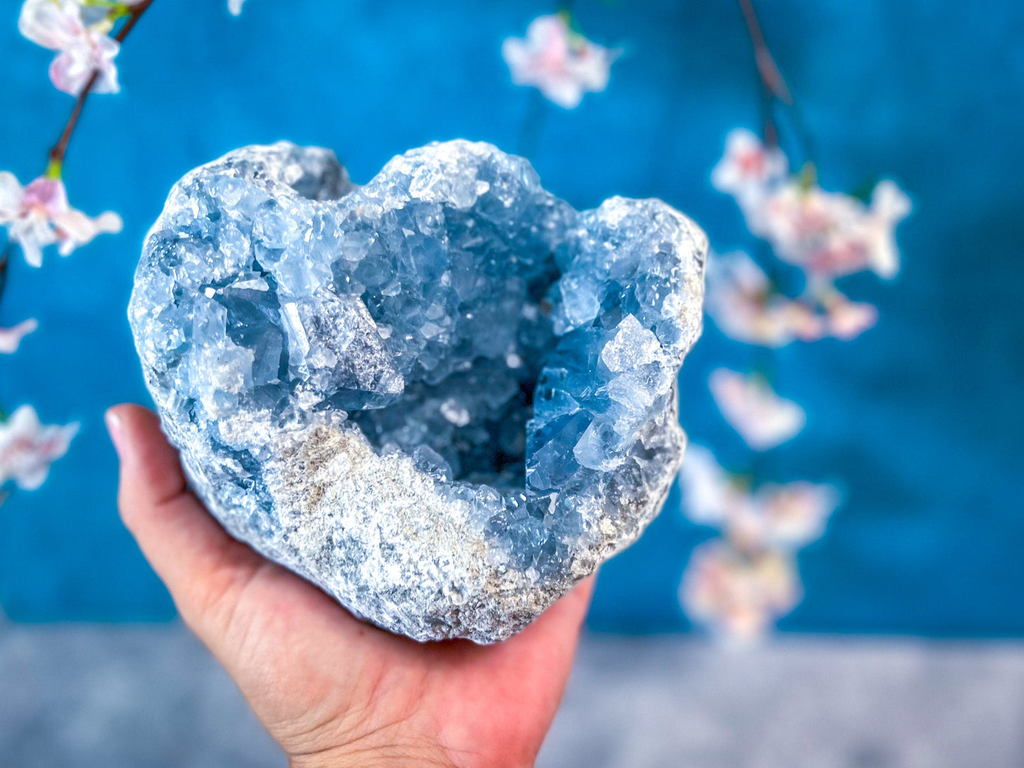 Raw CELESTITE Geodes 3 - 5 1/2 lbs