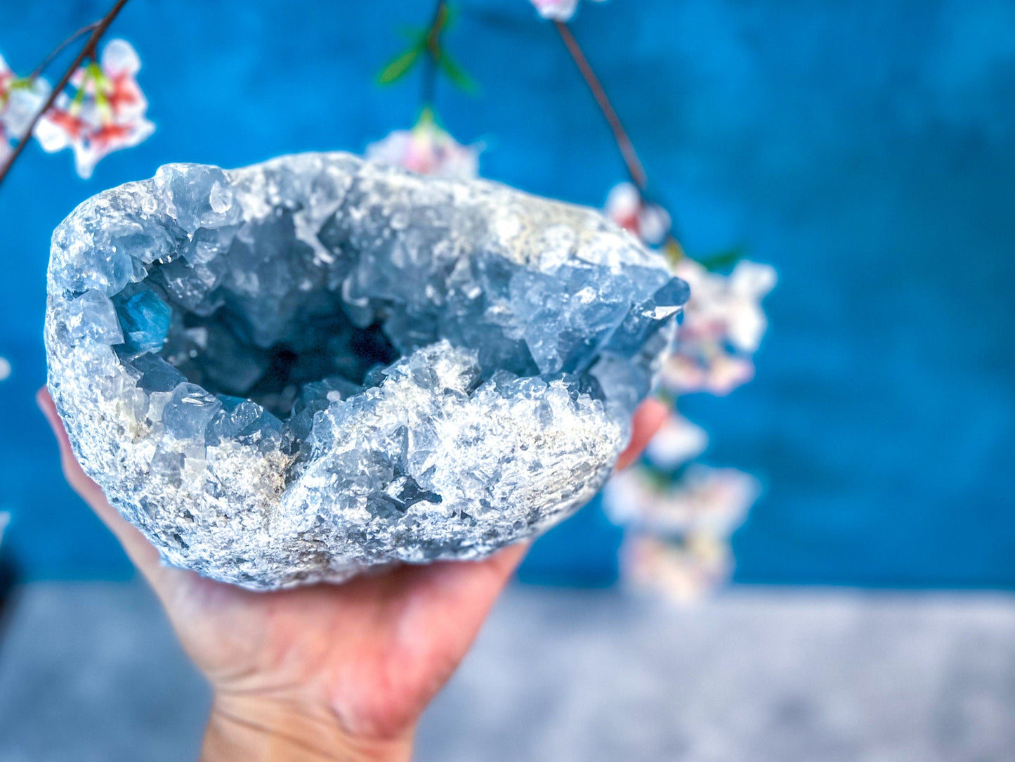 Raw CELESTITE Geodes 3 - 5 1/2 lbs