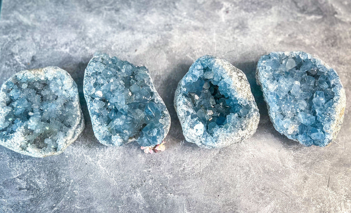 Raw CELESTITE Geodes 3 - 5 1/2 lbs