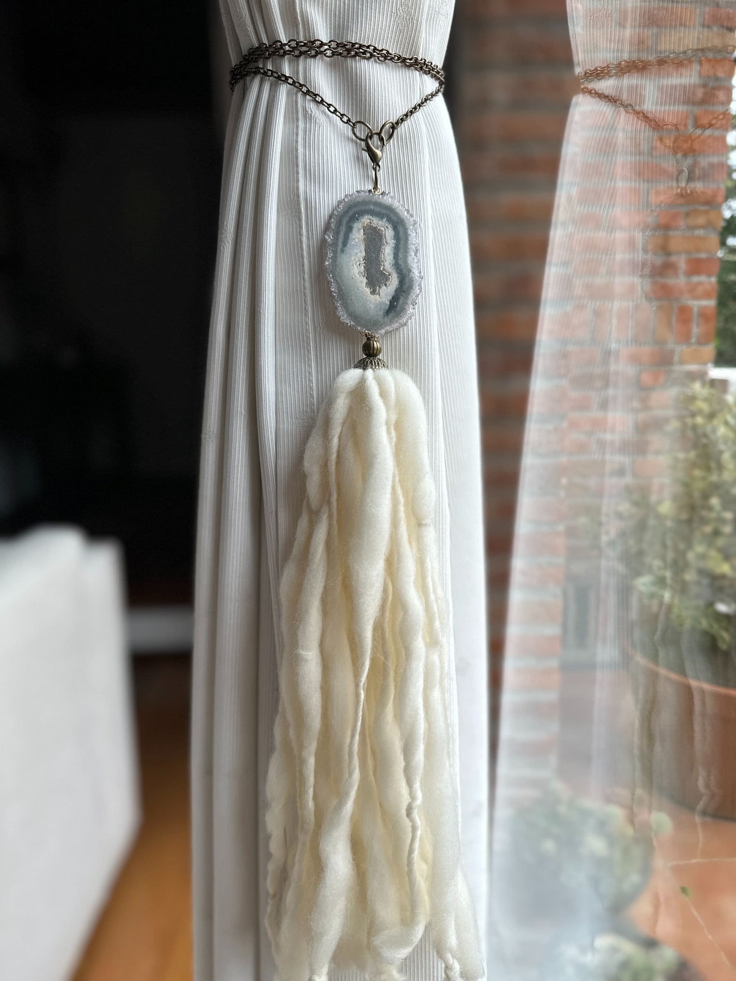 Crystal Curtain Tie Backs, Amethyst