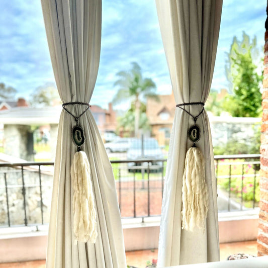 Amethyst Crystal Curtain Tie Backs – Elegant Home Decor Pair