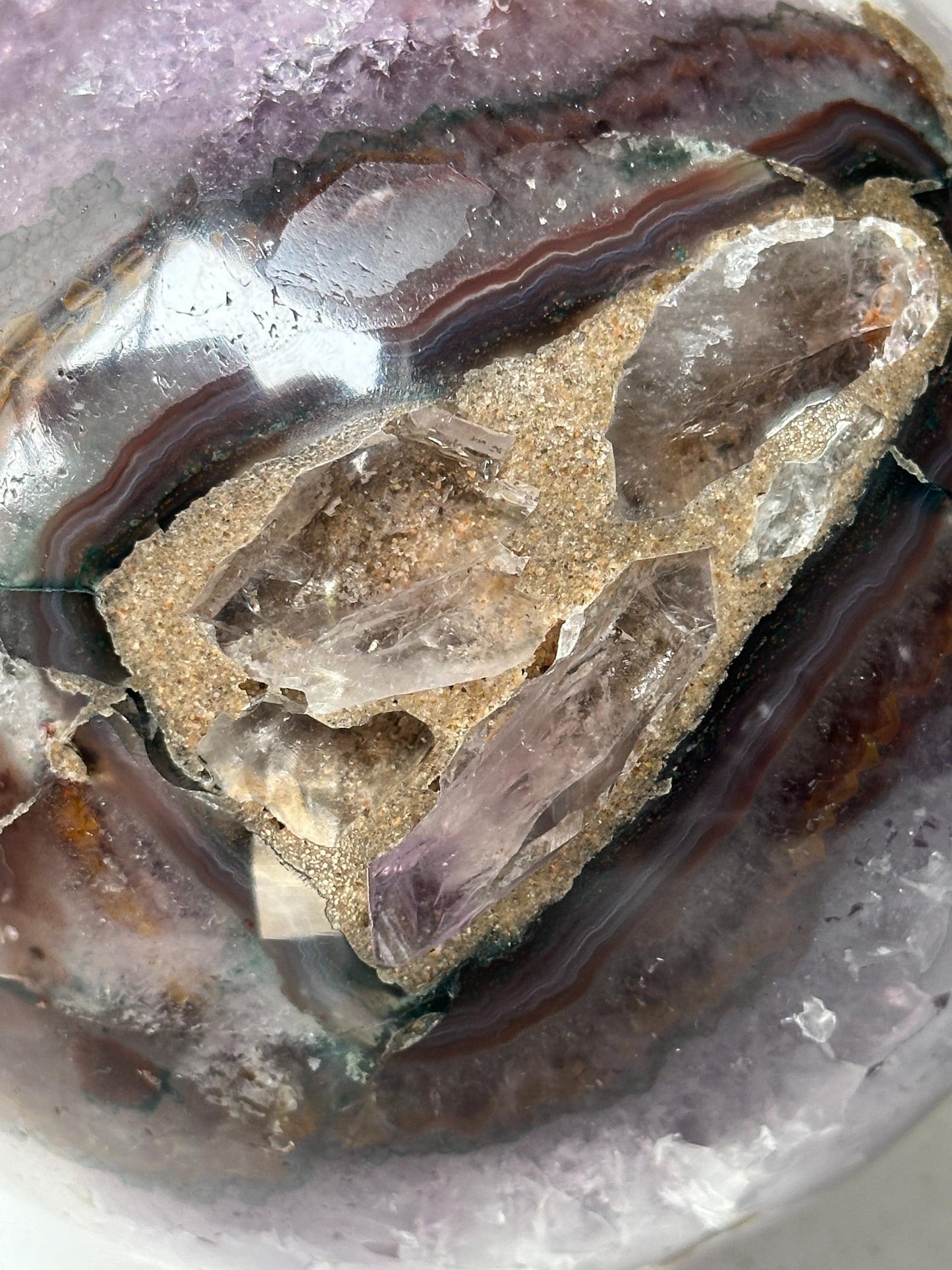 Amethyst Geode Sphere, 12 lbs!! - base included