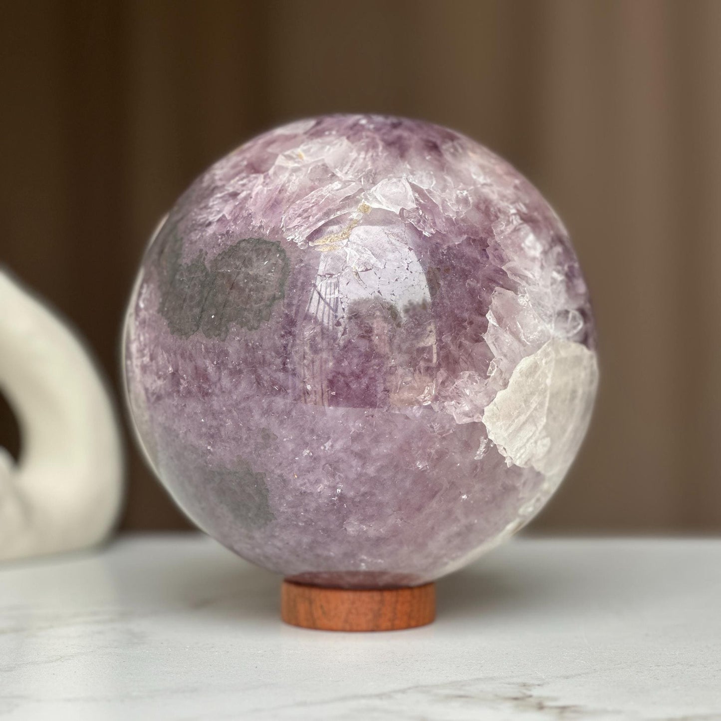 Amethyst Geode Sphere, 12 lbs!! - base included
