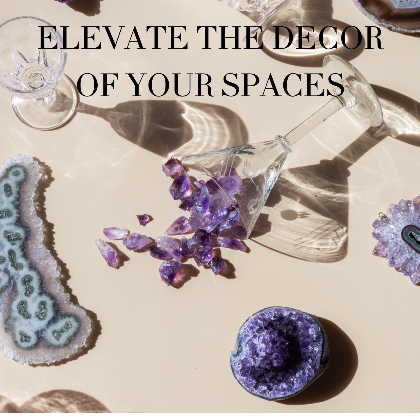 Agate Slice SET (2pk) on Stands - Ethically Sourced