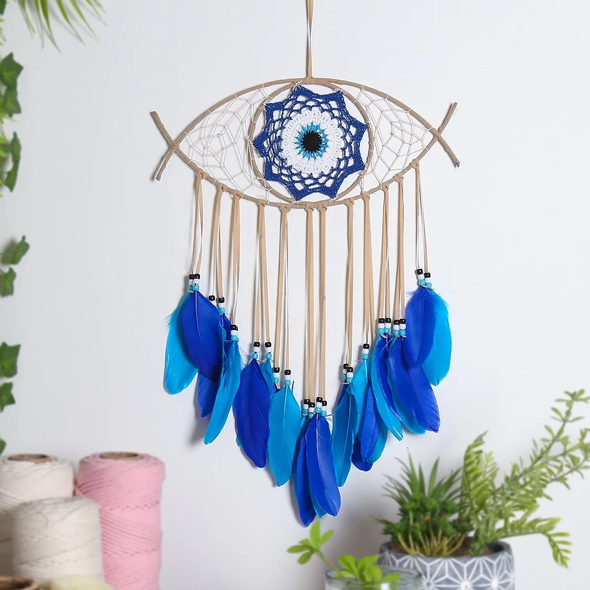 Evil Eye Dreamcatcher for Bedroom Decoration