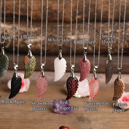 Angel Wing Crystal Necklace