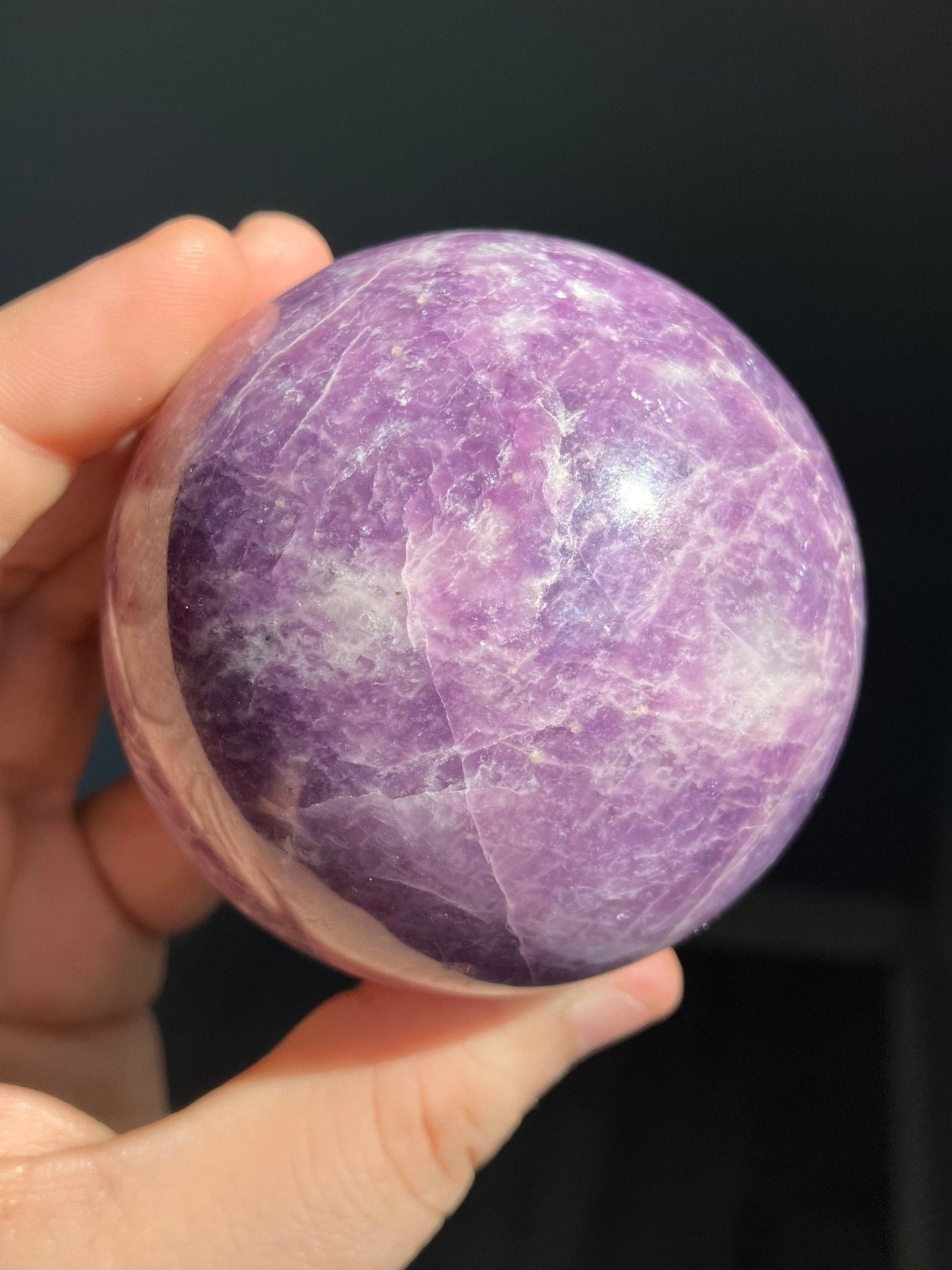 Lepidolite Sphere – 65mm