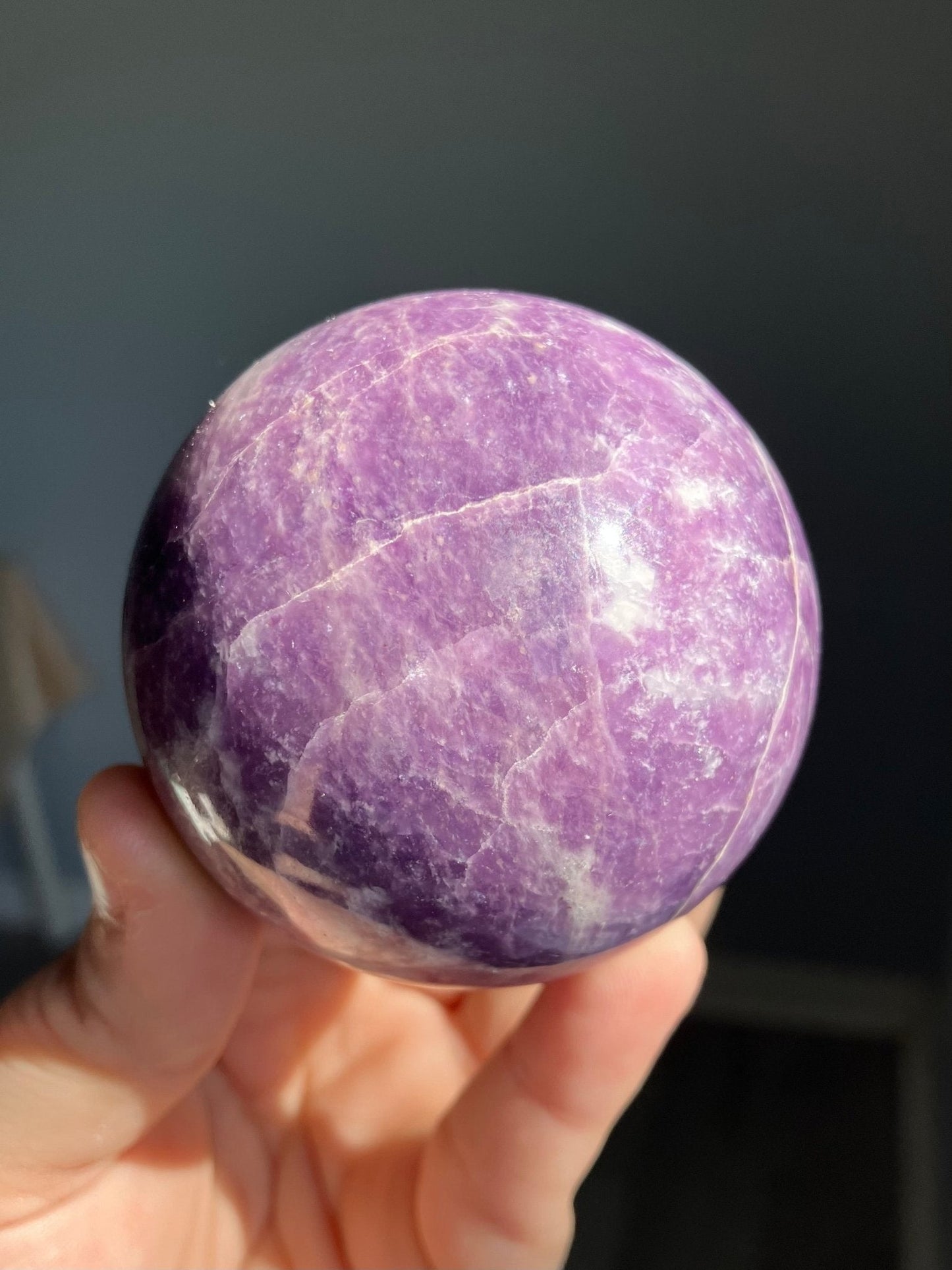 Lepidolite Sphere – 65mm