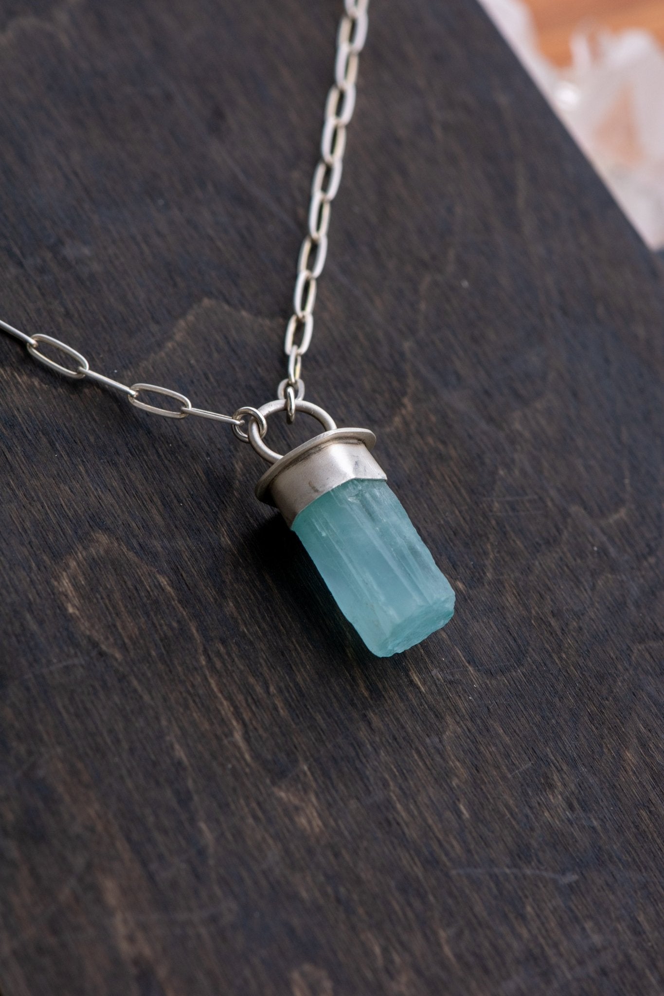 LIGHTED WAY AQUAMARINE NECKLACE