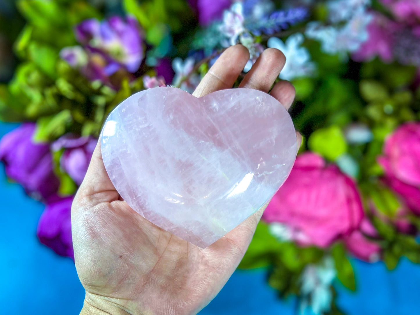 Rose Quartz Crystal Hearts