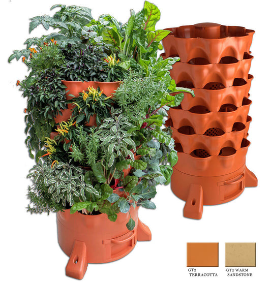 Garden Tower 2™ Vertical Garden Planter – 50 Plant Composting Tower for Organic Gardening | Balcony & Patio Planter