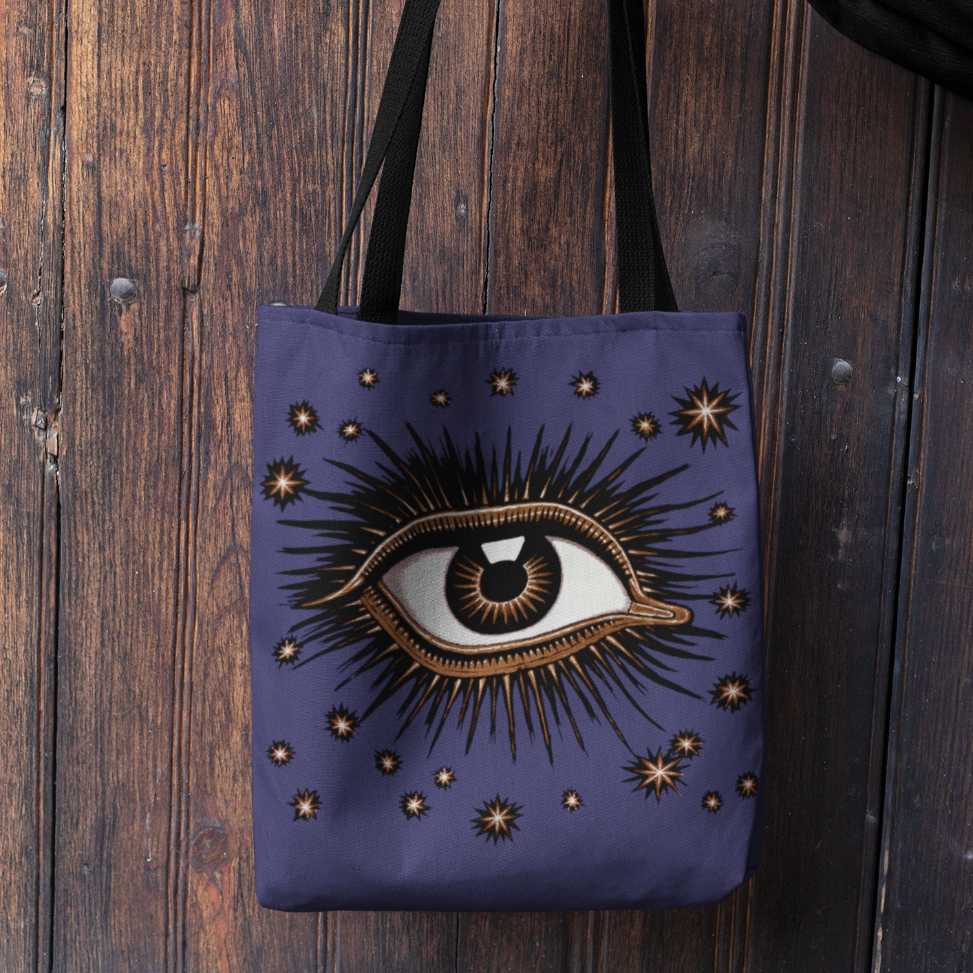 "All Seeing Eye" (Violet) - Heavy-Duty Canvas Tote Bag