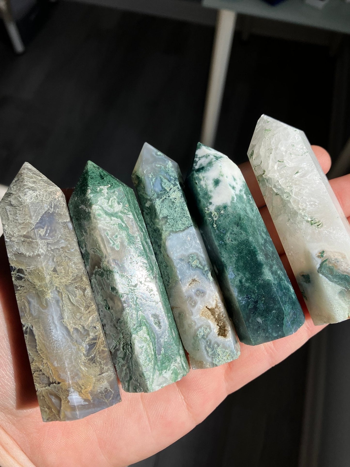 Moss Agate Tower – 3”