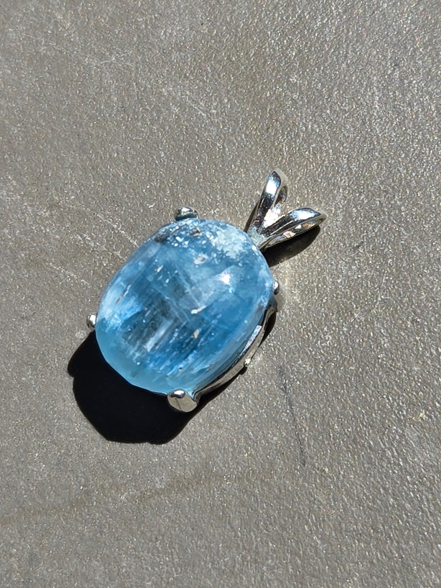 Mount Antero Colorado Cat's Eye Aquamarine pendant