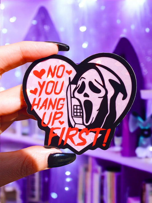 "You Hang Up First" - Halloween Ghost Face Sticker