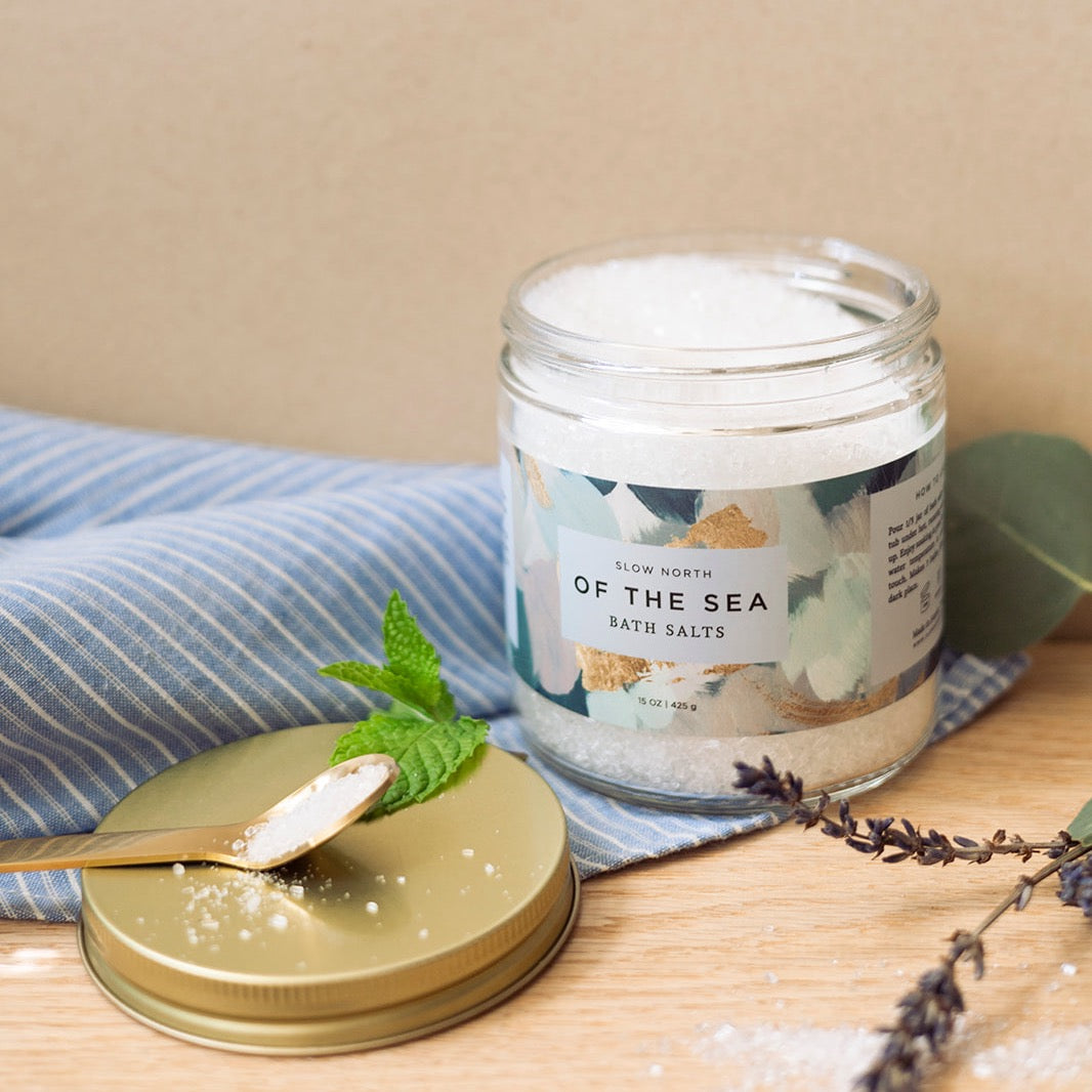 Of The Sea Bath Salts (15oz) Eucalyptus, Lavender, Peppermint