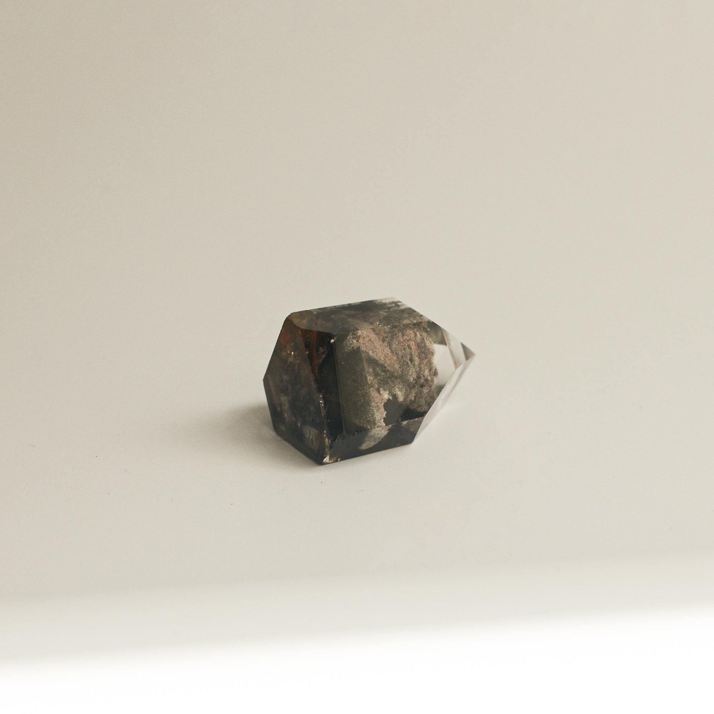 Hematite Phantom Quartz Crystal Tower | Short