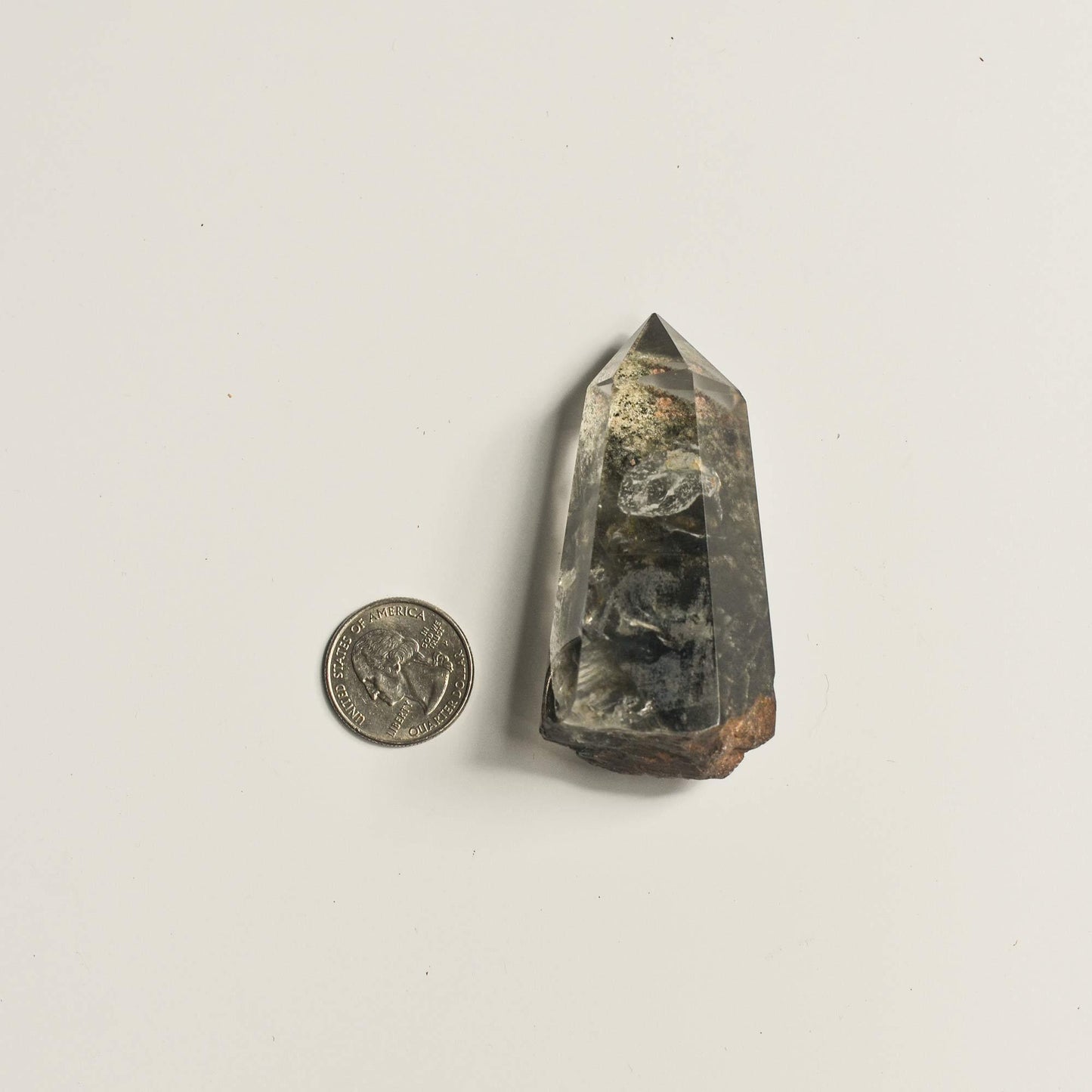 Hematite Phantom Quartz Crystal Tower | Tall