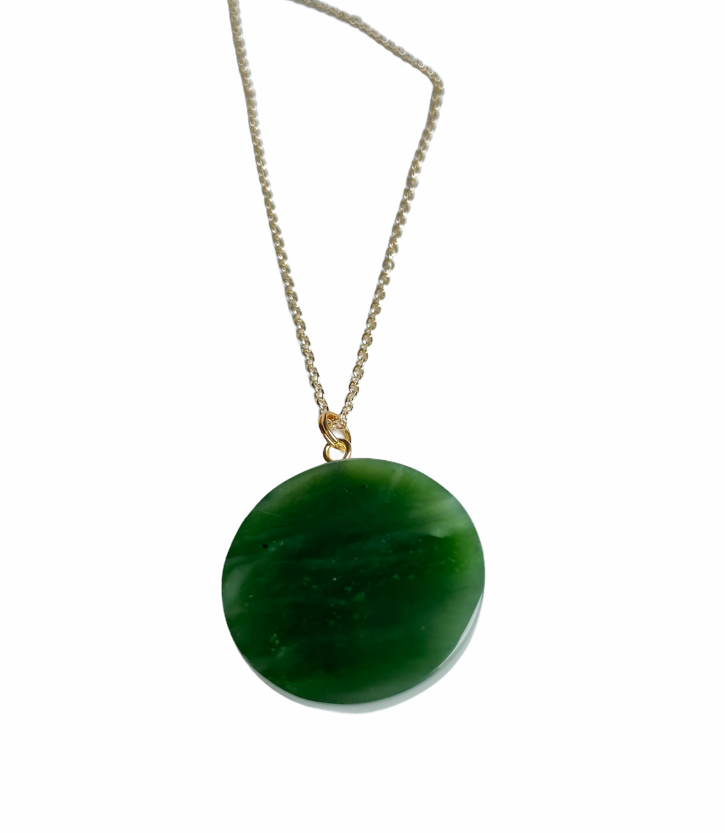 Canadian Jade Evil Eye Pendant 25mm – Sterling Silver Protection Jewelry