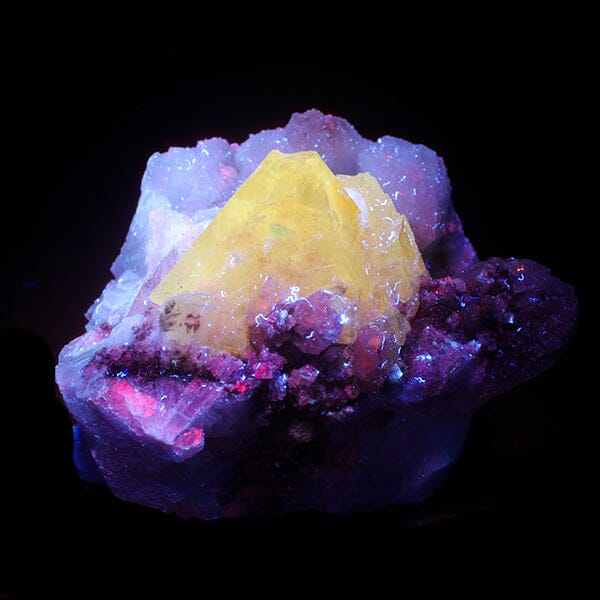 Powellite with Stilbite Rare Find Natural Mineral Specimen # B 7055