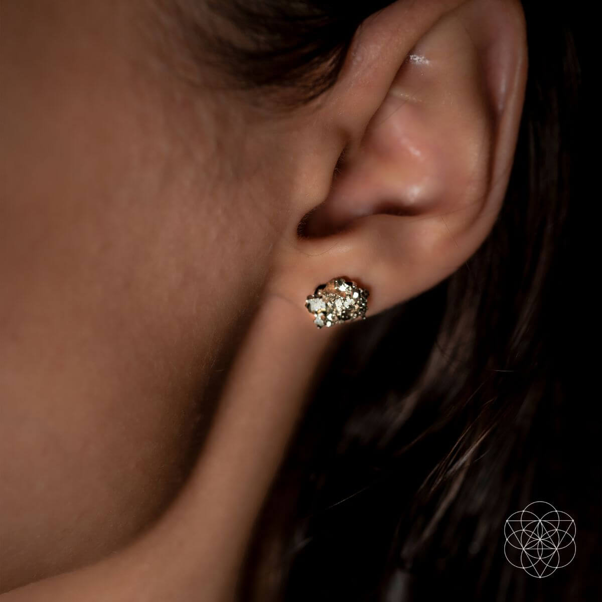Pyrite Earrings for Wealth