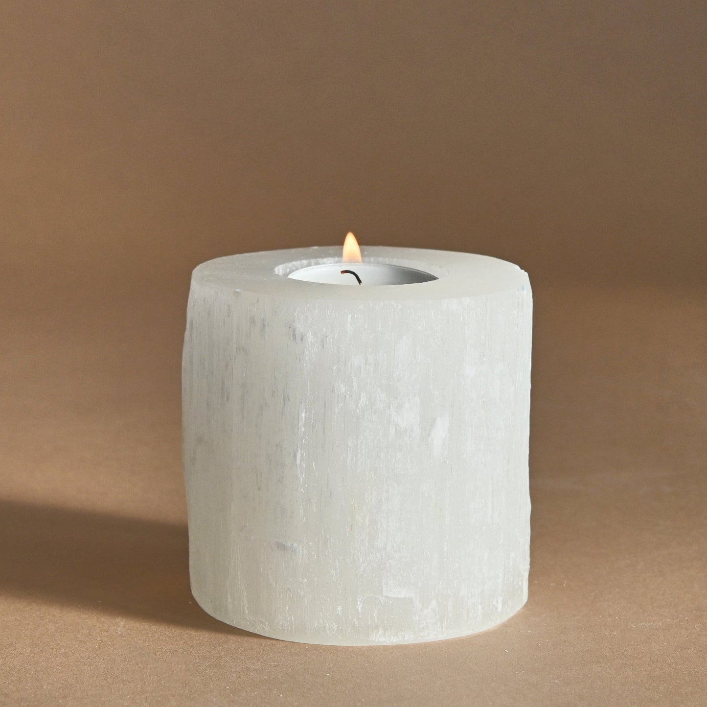 Lg Selenite Candle Holder