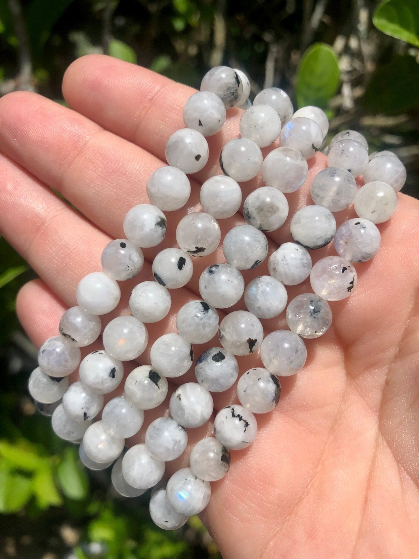 Rainbow Moonstone 8mm Bead Bracelet – Feminine Energy & Intuition