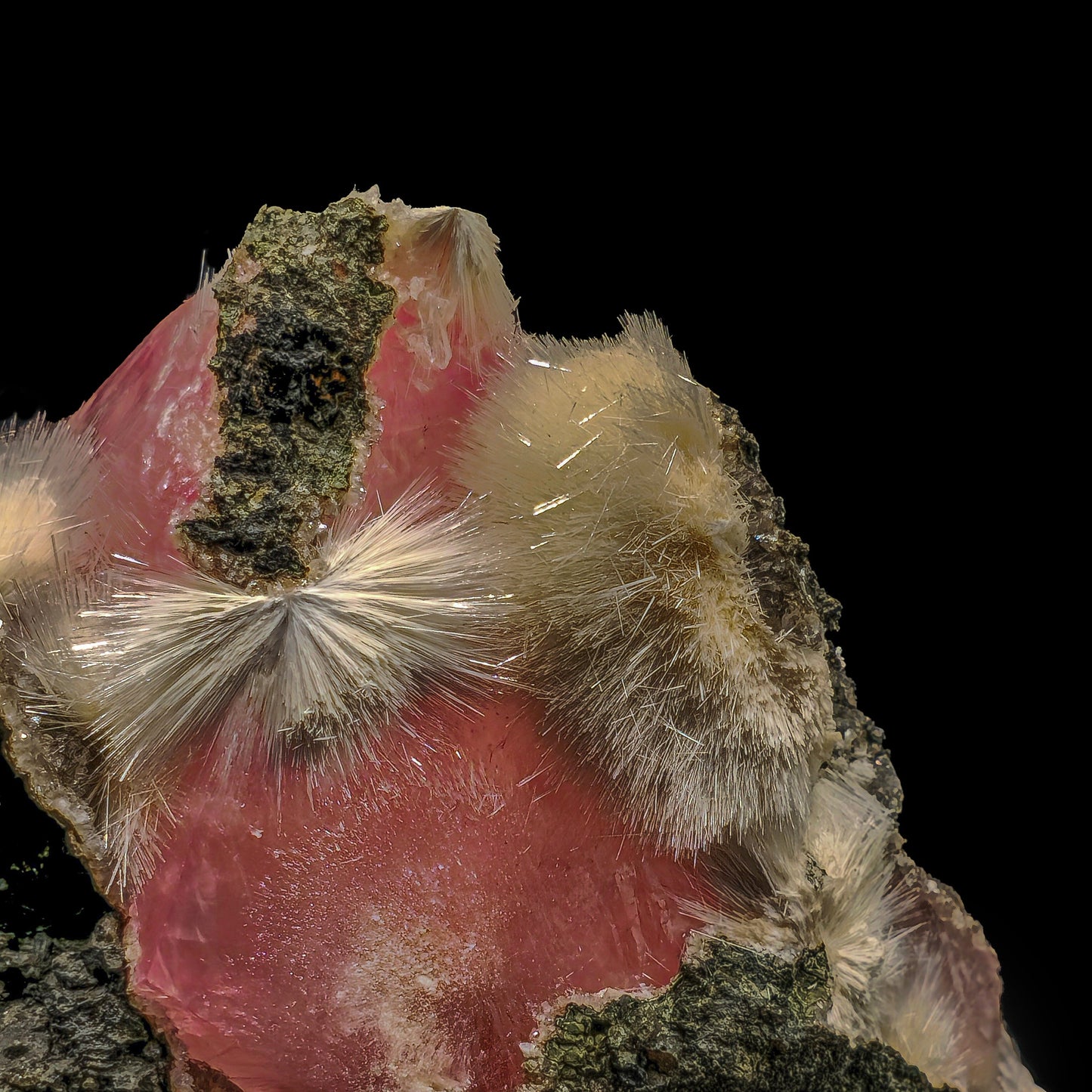 Rare Huge Calcite with Mesolite And Heulandite Natural Mineral Specimen. # GG7