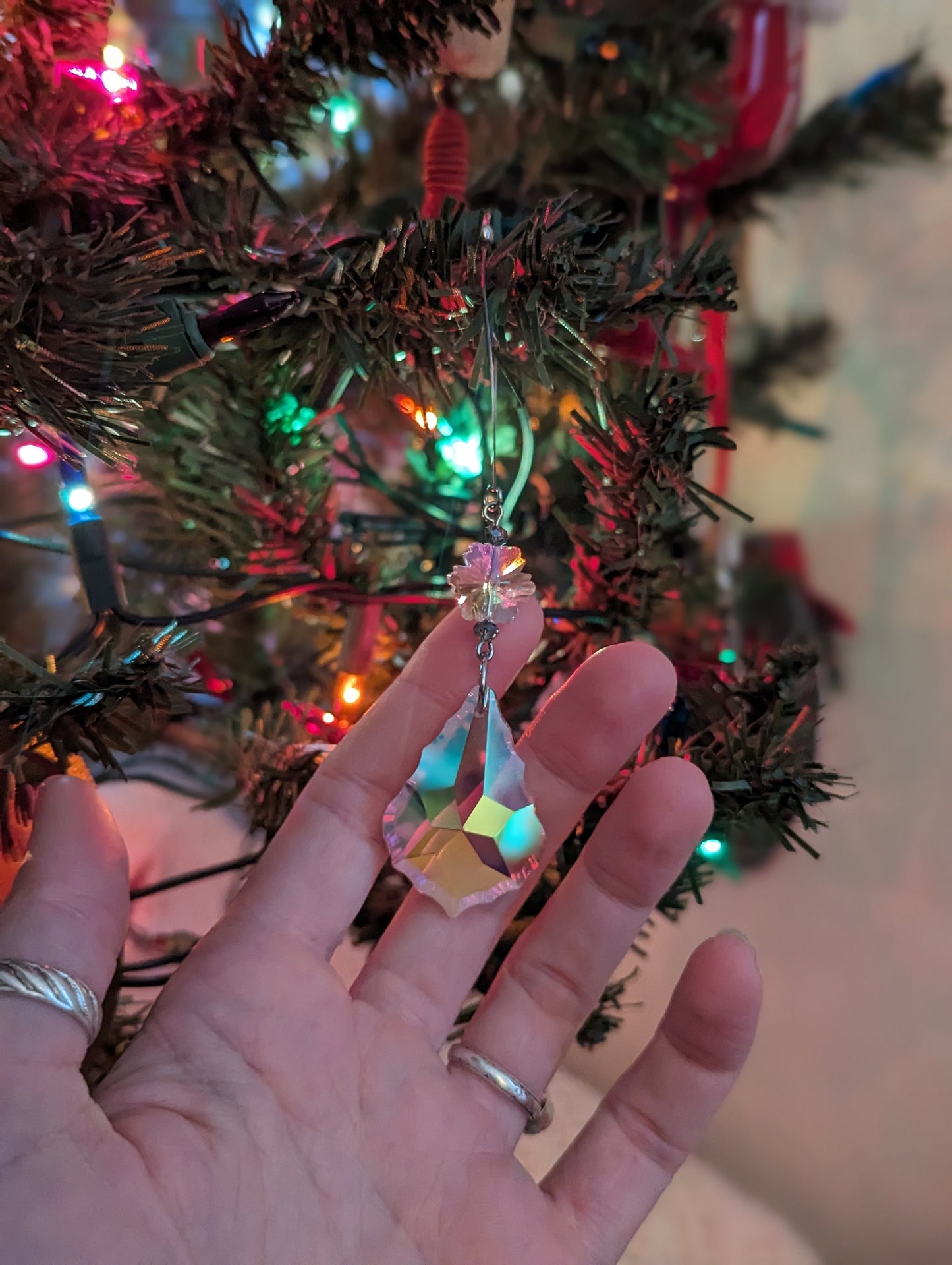 Snowflake Crystal Ornament Suncatcher