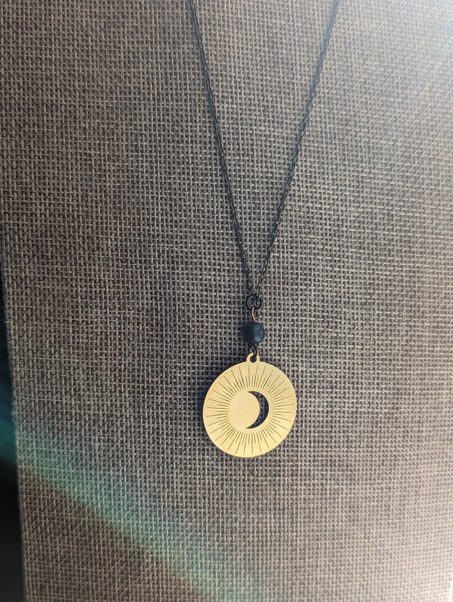 Crescent Moon Brass Talisman