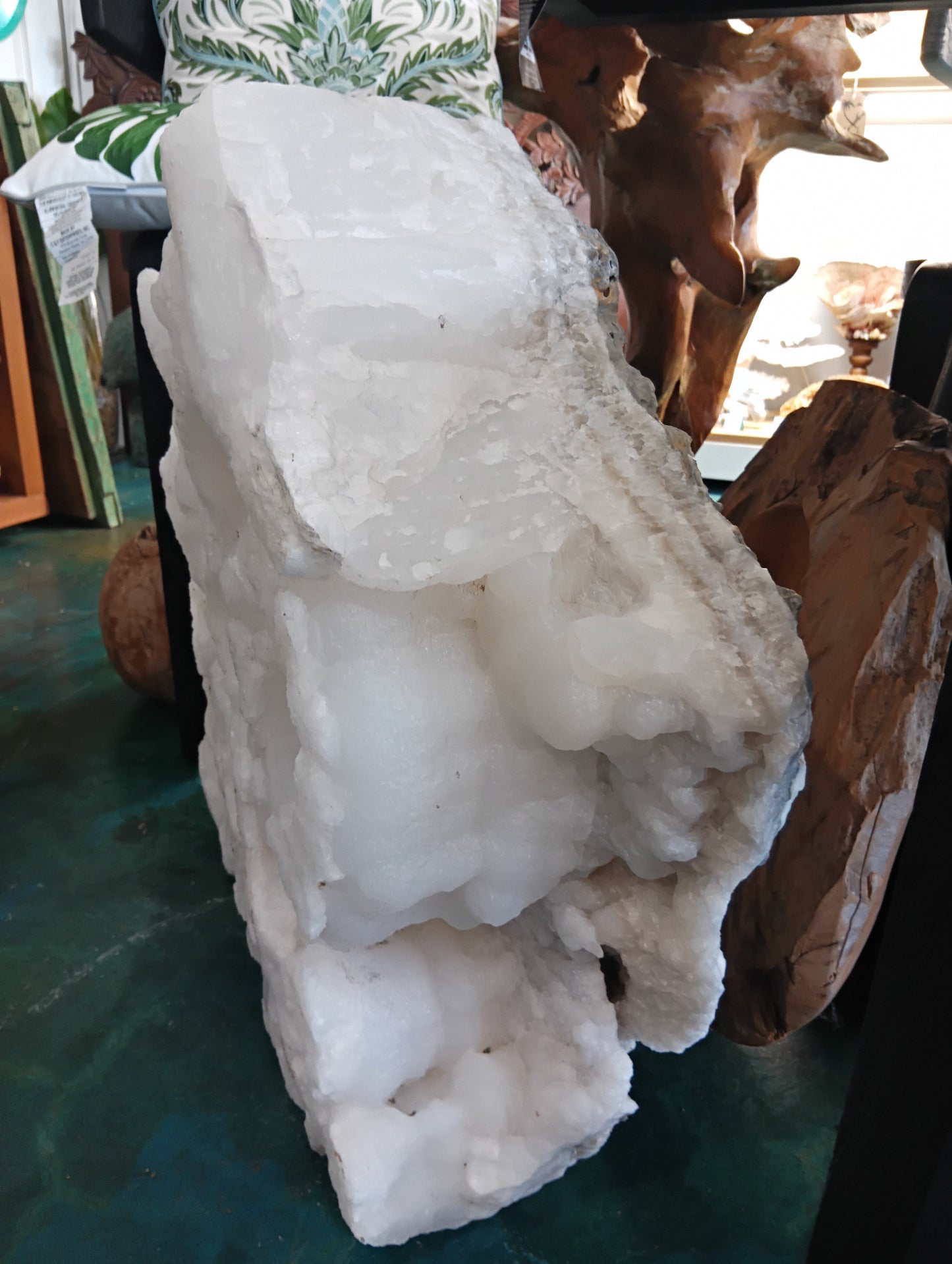 White Onyx Wine Holder – 15 Bottle Stone Rack | Natural Sculptural Wine Storage