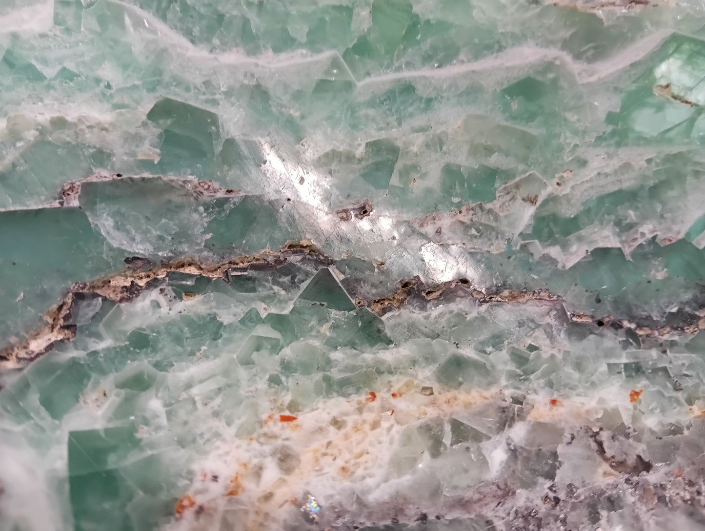 Carved Fluorite Bowl – Natural Green & Purple Crystal Display – 14.5" Decorative Stone Centerpiece