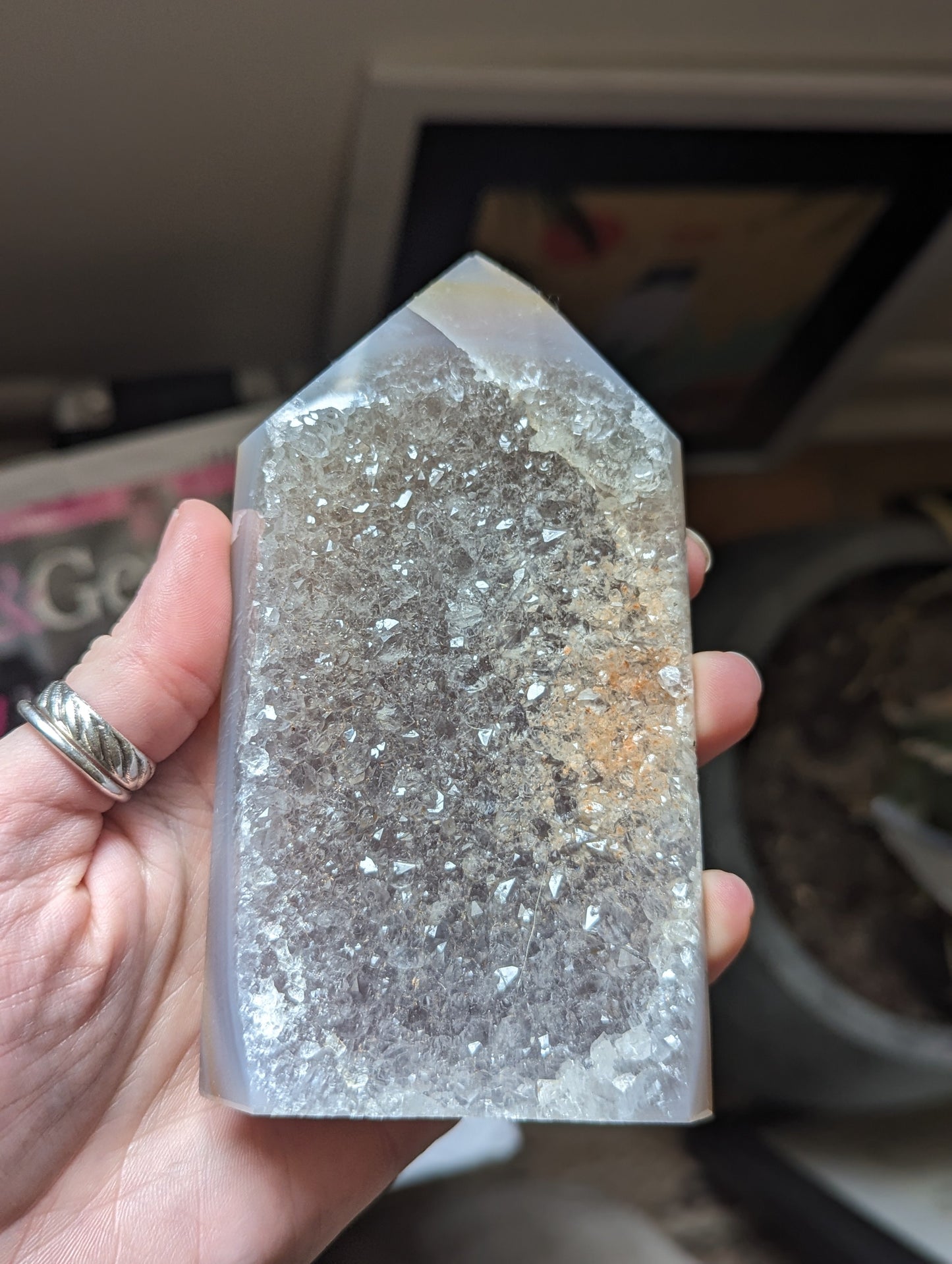 Agate Druzy Geode Tower