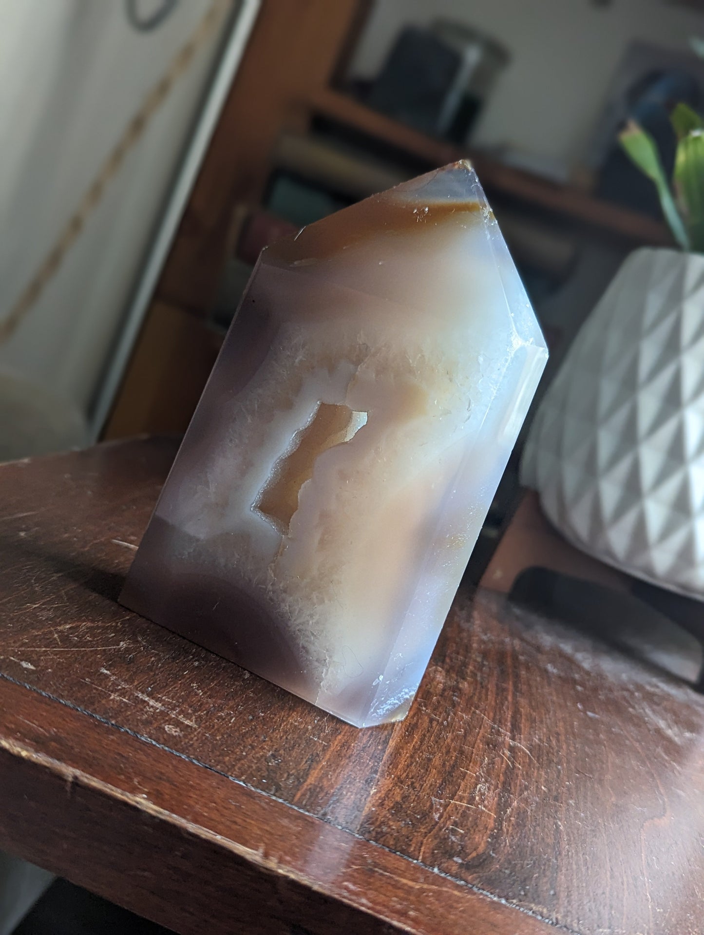 Geode Tower with Druzy inside
