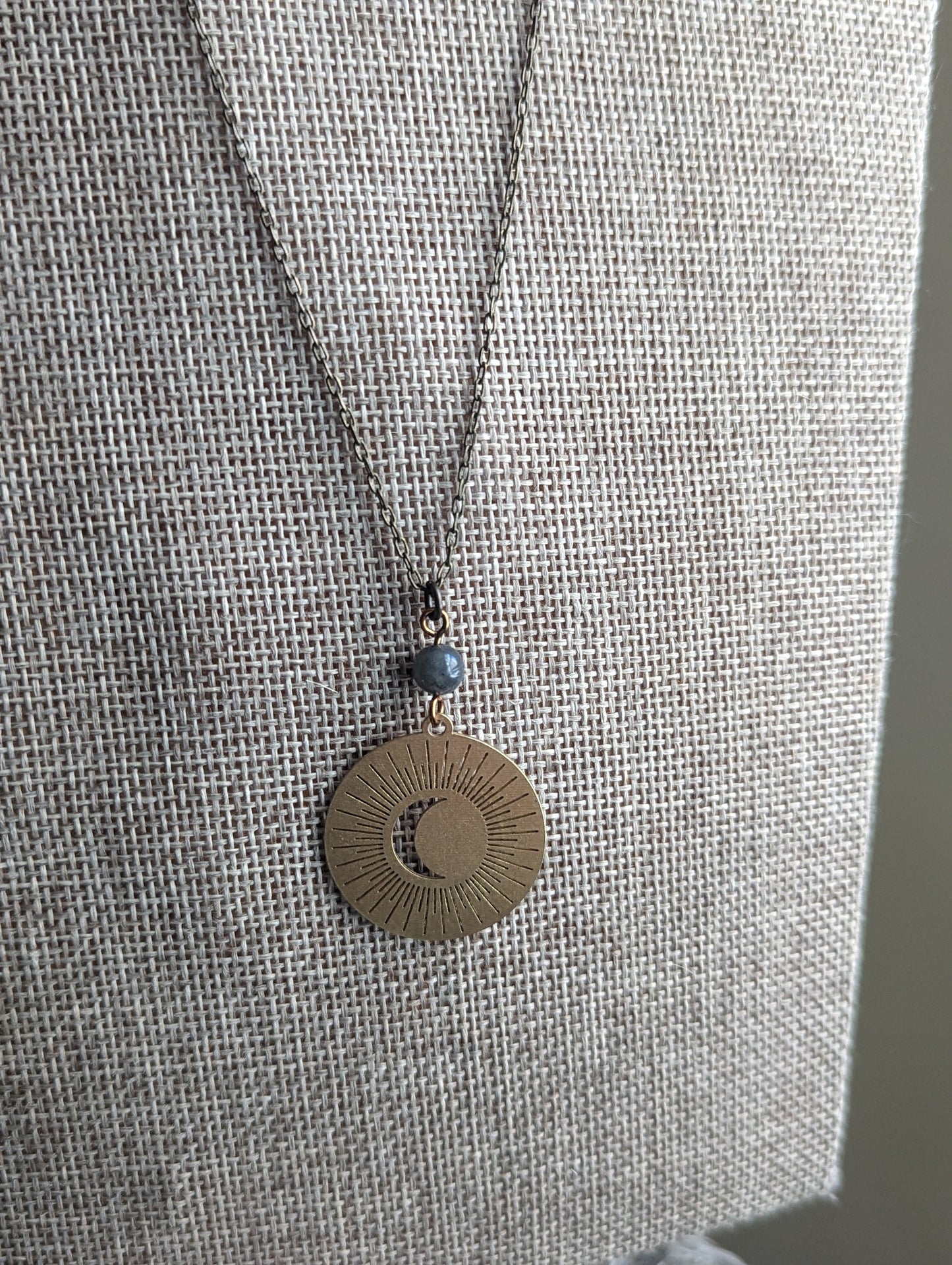 Crescent Moon Brass Talisman
