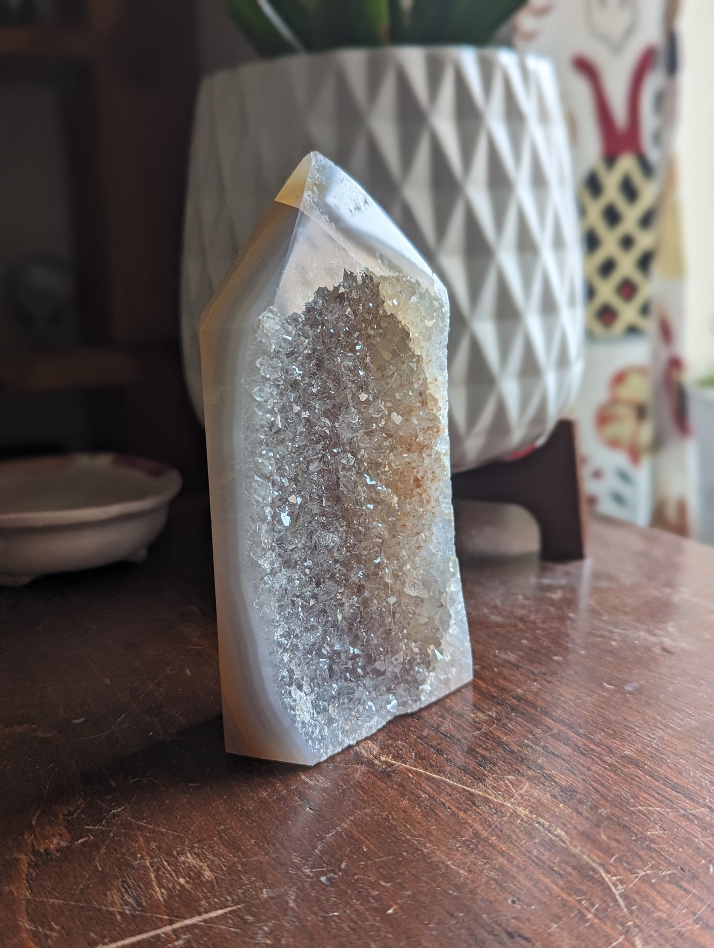 Agate Druzy Geode Tower