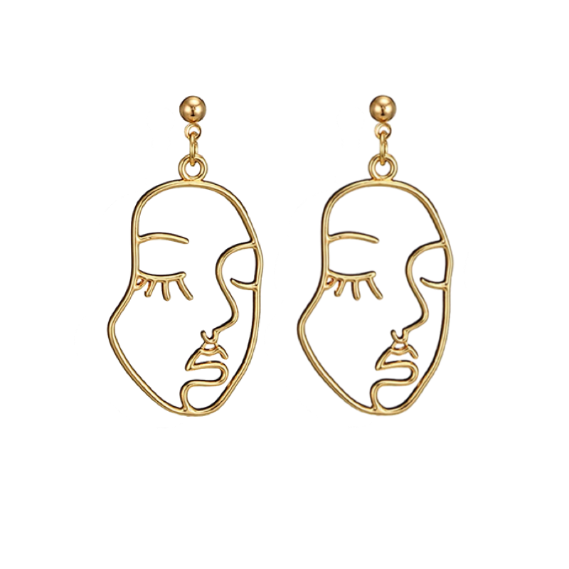 Picasso Face Earrings