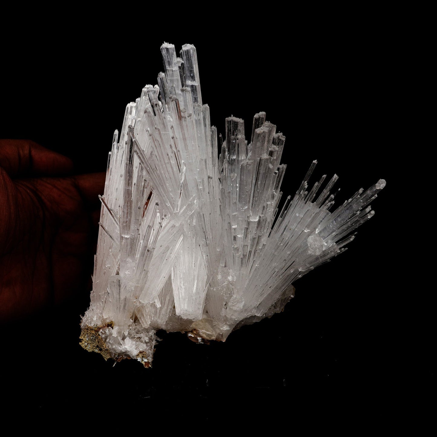 Scolecite Intergrown Sprays on Stilbite Natural Mineral Specimen # B 5207